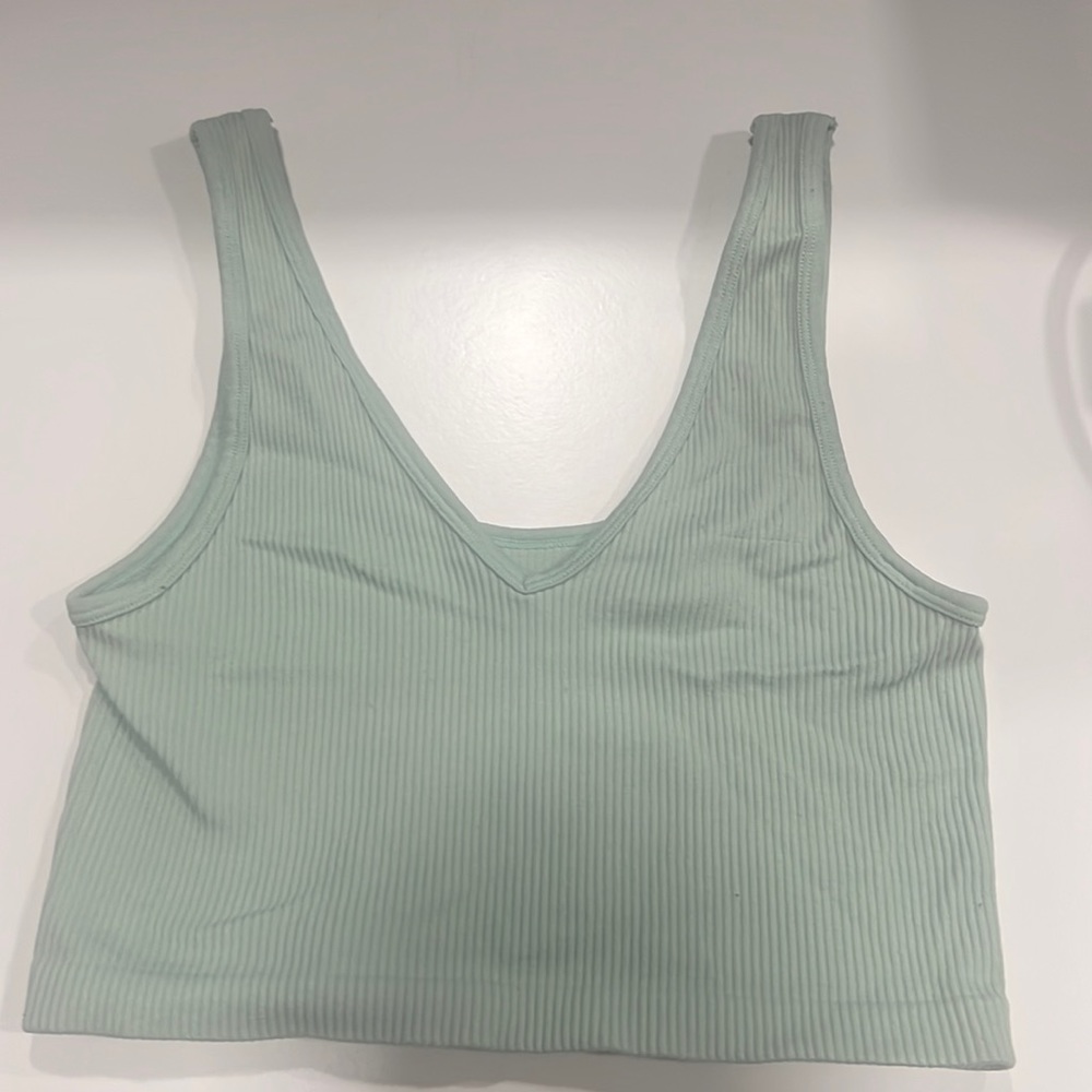 Sea Green cropped tank top